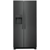 Frigidaire FRSS2323AD Side by Side Refrigerator, 33 inch Width, Ice Dispenser (Thru Door), Water Dispenser (Exterior), 22.2 cu. ft. Capacity, Black Stainless Steel colour