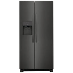 Frigidaire FRSS2323AD Side by Side Refrigerator, 33 inch Width, Ice Dispenser (Thru Door), Water Dispenser (Exterior), 22.2 cu. ft. Capacity, Black Stainless Steel colour
