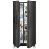 Frigidaire FRSS2323AD Side by Side Refrigerator, 33 inch Width, Ice Dispenser (Thru Door), Water Dispenser (Exterior), 22.2 cu. ft. Capacity, Black Stainless Steel colour