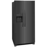Frigidaire FRSS2323AD Side by Side Refrigerator, 33 inch Width, Ice Dispenser (Thru Door), Water Dispenser (Exterior), 22.2 cu. ft. Capacity, Black Stainless Steel colour