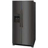 Frigidaire FRSS2323AD Side by Side Refrigerator, 33 inch Width, Ice Dispenser (Thru Door), Water Dispenser (Exterior), 22.2 cu. ft. Capacity, Black Stainless Steel colour