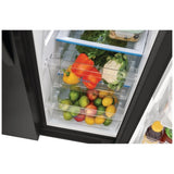 Frigidaire FRSS2323AD Side by Side Refrigerator, 33 inch Width, Ice Dispenser (Thru Door), Water Dispenser (Exterior), 22.2 cu. ft. Capacity, Black Stainless Steel colour