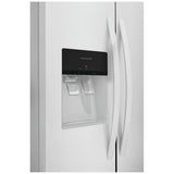 Frigidaire FRSS2323AW Side by Side Refrigerator, 33 inch Width, Ice Dispenser (Thru Door), Water Dispenser (Exterior), 22.2 cu. ft. Capacity, White colour