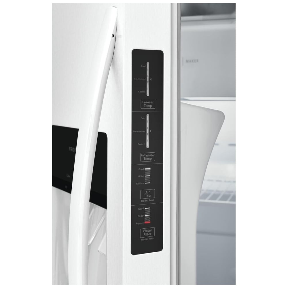 Frigidaire 22.3 Cu. Ft. 33" Standard Depth Side by Side Refrigerator FRSS2323AW