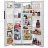 Frigidaire FRSS2323AW Side by Side Refrigerator, 33 inch Width, Ice Dispenser (Thru Door), Water Dispenser (Exterior), 22.2 cu. ft. Capacity, White colour