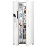 Frigidaire FRSS2323AW Side by Side Refrigerator, 33 inch Width, Ice Dispenser (Thru Door), Water Dispenser (Exterior), 22.2 cu. ft. Capacity, White colour