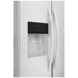 Frigidaire FRSS2323AW Side by Side Refrigerator, 33 inch Width, Ice Dispenser (Thru Door), Water Dispenser (Exterior), 22.2 cu. ft. Capacity, White colour