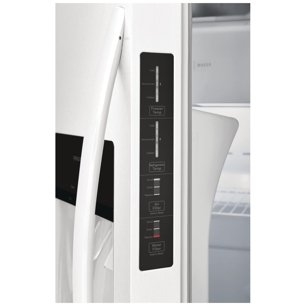 Frigidaire 22.3 Cu. Ft. 33" Standard Depth Side by Side Refrigerator FRSS2323AW