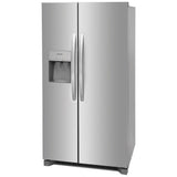 Frigidaire FRSS2623AS Side by Side Refrigerator, 36 inch Width, Ice Dispenser (Thru Door), Water Dispenser (Exterior), 25.6 cu. ft. Capacity, Stainless Steel colour