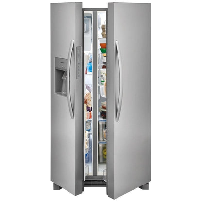Frigidaire 25.6 Cu. Ft. 36" Standard Depth Side by Side Refrigerator FRSS2623AS