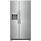 Frigidaire FRSS2623AS Side by Side Refrigerator, 36 inch Width, Ice Dispenser (Thru Door), Water Dispenser (Exterior), 25.6 cu. ft. Capacity, Stainless Steel colour