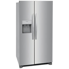Frigidaire FRSS2623AS Side by Side Refrigerator, 36 inch Width, Ice Dispenser (Thru Door), Water Dispenser (Exterior), 25.6 cu. ft. Capacity, Stainless Steel colour