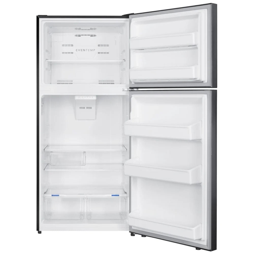 Frigidaire FRTE1835AV 顶部冷冻冰箱，30 英寸宽，18.2 立方英尺容量，不锈钢色