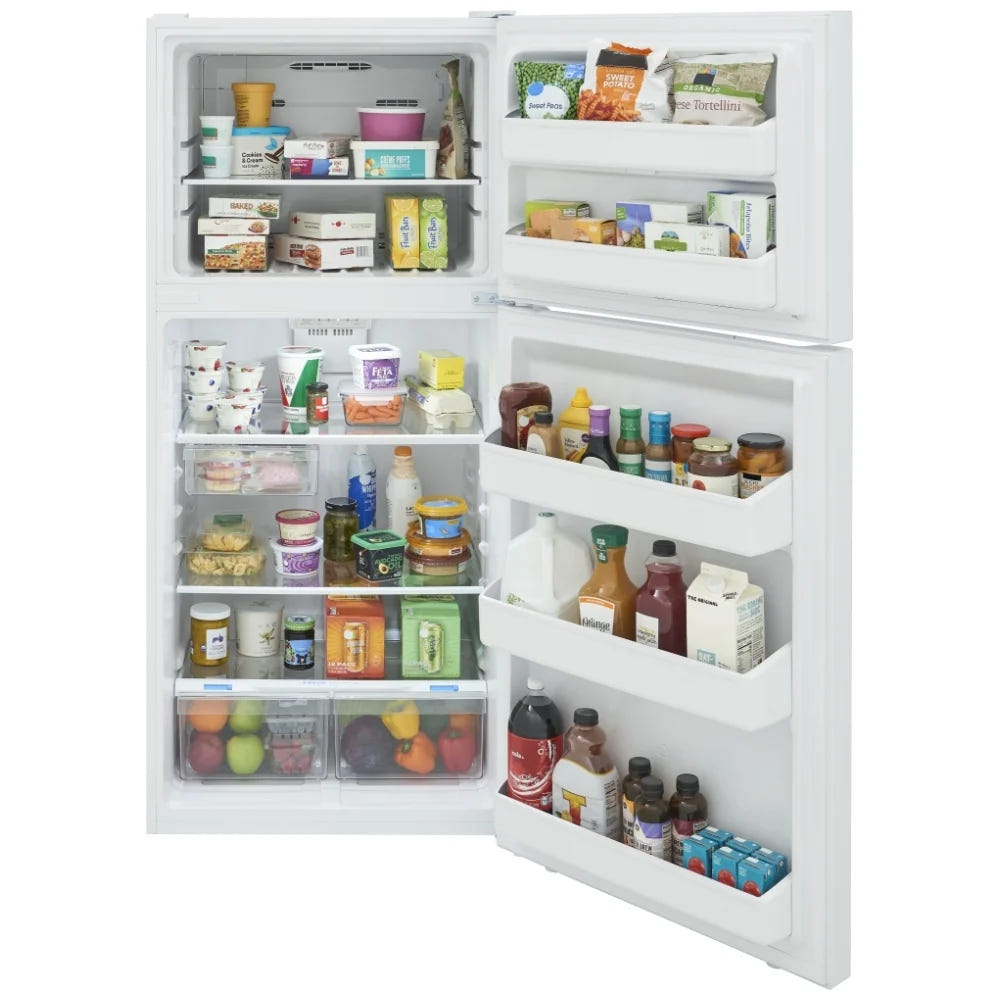 Frigidaire FRTE1835AW 顶部冷冻冰箱，28 英寸宽，18.2 立方英尺容量，白色