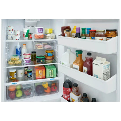 Frigidaire FRTE1835AW 顶部冷冻冰箱，28 英寸宽，18.2 立方英尺容量，白色