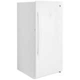 GE FUF14DLRWW Upright Freezer, 28 inch Width, 14.1 cu. ft. Capacity, Frost Free, ENERGY STAR Certified, Interior Light (Freezer), White colour