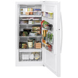 GE FUF14DLRWW Upright Freezer, 28 inch Width, 14.1 cu. ft. Capacity, Frost Free, ENERGY STAR Certified, Interior Light (Freezer), White colour