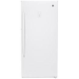 GE FUF14DLRWW Upright Freezer, 28 inch Width, 14.1 cu. ft. Capacity, Frost Free, ENERGY STAR Certified, Interior Light (Freezer), White colour