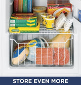 GE FUF14SMRWW Upright Freezer, 28 inch Width, 14.1 cu. ft. Capacity, Frost Free, Interior Light (Freezer), White colour