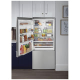 GE GBE17HYRFS Bottom Freezer Refrigerator, 31 inch Width, Counter Depth, ENERGY STAR Certified, 17.7 cu. ft. Capacity, Stainless Steel colour