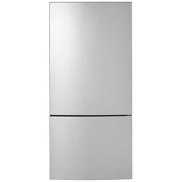 GE GBE17HYRFS Bottom Freezer Refrigerator, 31 inch Width, Counter Depth, ENERGY STAR Certified, 17.7 cu. ft. Capacity, Stainless Steel colour