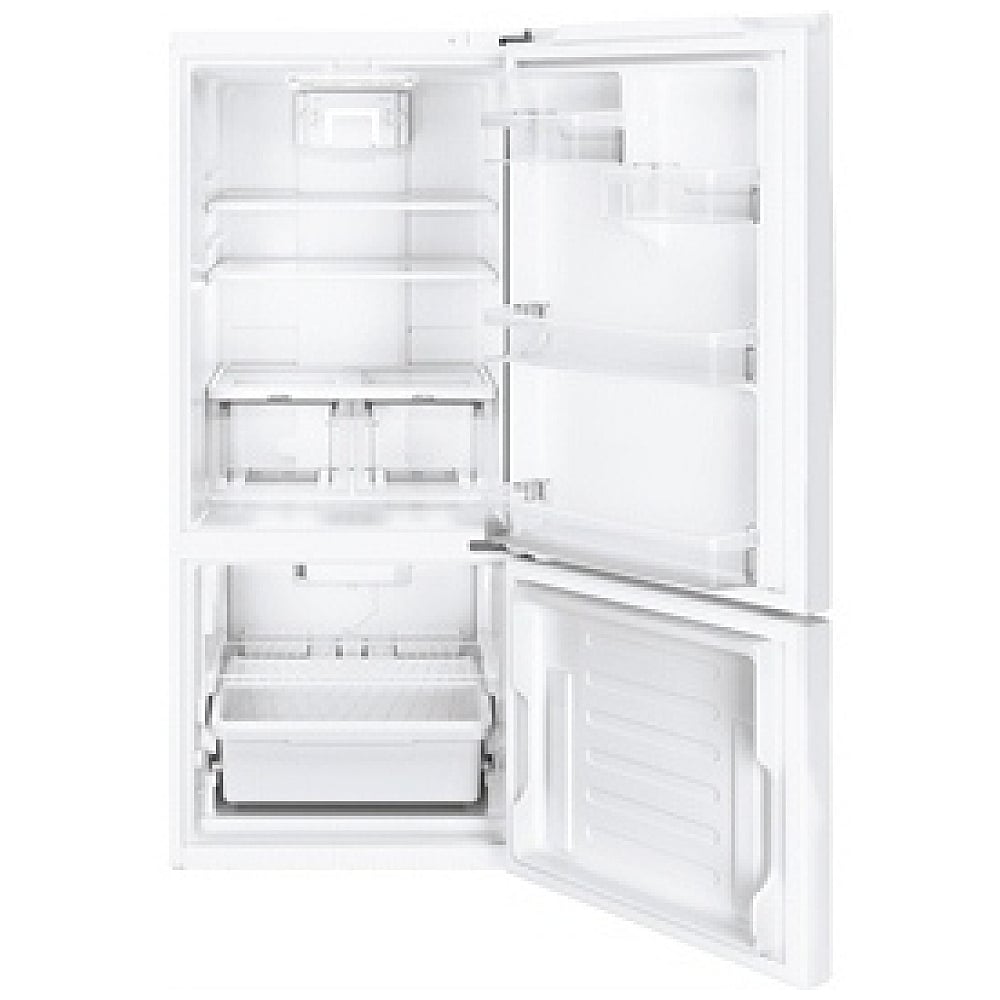 GE GBE21AGKWW Bottom Freezer Refrigerator, 30 inch Width, ENERGY STAR Certified, 20.9 cu. ft. Capacity, White colour