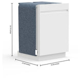 GE GBT500SGVWW Dishwasher, 24 inch Exterior Width, 50 dB Decibel Level, Fully Integrated, Stainless Interior, 3 Wash Cycles, 14 Capacity (Place Settings), Hard Food Disposal, 2 Loading Racks, White colour