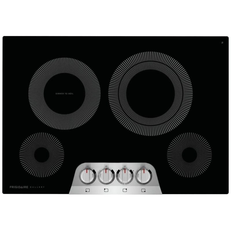 Frigidaire Gallery GCCE3049AS Electric Cooktop, 30 inch Exterior Width, 3,000 W Highest Element, Stainless Steel colour
