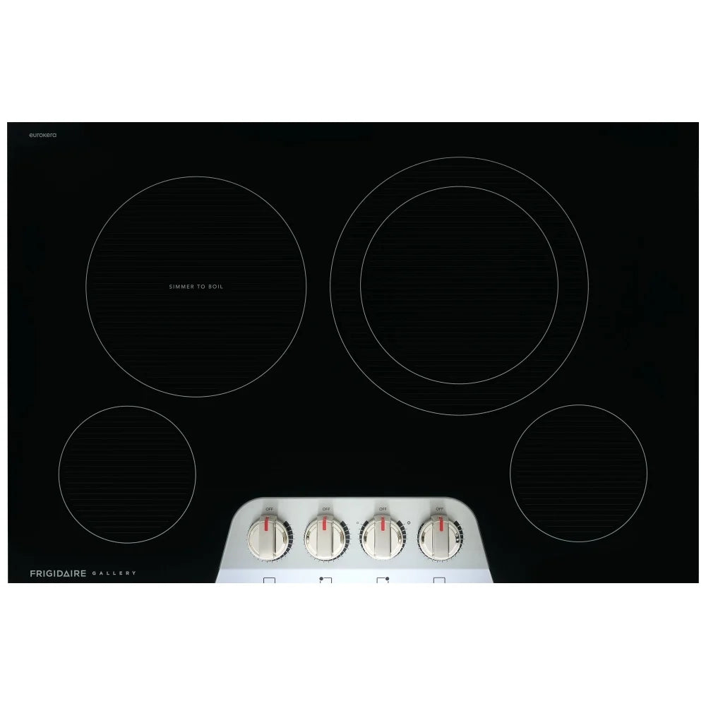 Frigidaire Gallery GCCE3049BS Electric Cooktop, 30 inch Exterior Width, 5 Burners, 3,200 W Highest Element, Stainless Steel colour