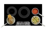 Frigidaire Gallery GCCE3670AD Electric Cooktop, 36 inch Exterior Width, 5 Burners, 3,200 W Highest Element, Black colour