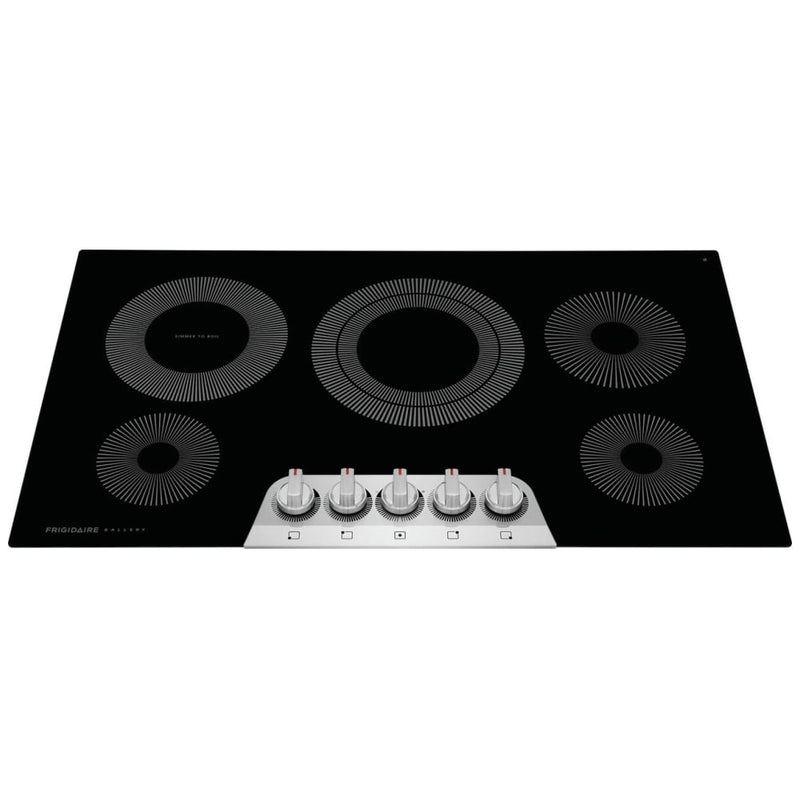 Frigidaire Gallery GCCE3670AS Electric Cooktop, 36 inch Exterior Width, 5 Burners, 3,200 W Highest Element, Black colour