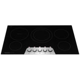 Frigidaire Gallery GCCE3670BS Electric Cooktop, 36 inch Exterior Width, 5 Burners, 3,200 W Highest Element, Stainless Steel colour