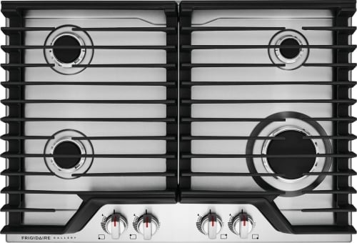 Frigidaire Gallery GCCG3046AS Gas Cooktop, 30 inch Exterior Width, 4 Burners, 18,000 BTU Highest Burner, Stainless Steel colour