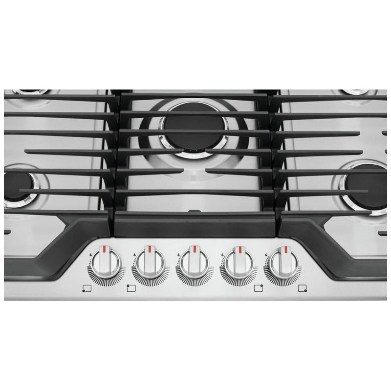 Frigidaire Gallery GCCG3648AS Gas Cooktop, 36 inch Exterior Width, 5 Burners, 18,000 BTU Highest Burner, Stainless Steel colour