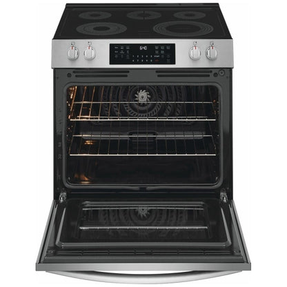 Frigidaire Gallery GCFE305CBF Electric Range, 5.3 cu. ft. Capacity, 30 inch Exterior Width, Convection, 5 Burners, Stainless Steel