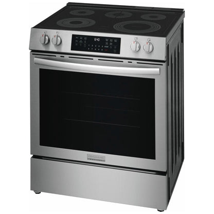Frigidaire Gallery GCFE305CBF Electric Range, 5.3 cu. ft. Capacity, 30 inch Exterior Width, Convection, 5 Burners, Stainless Steel