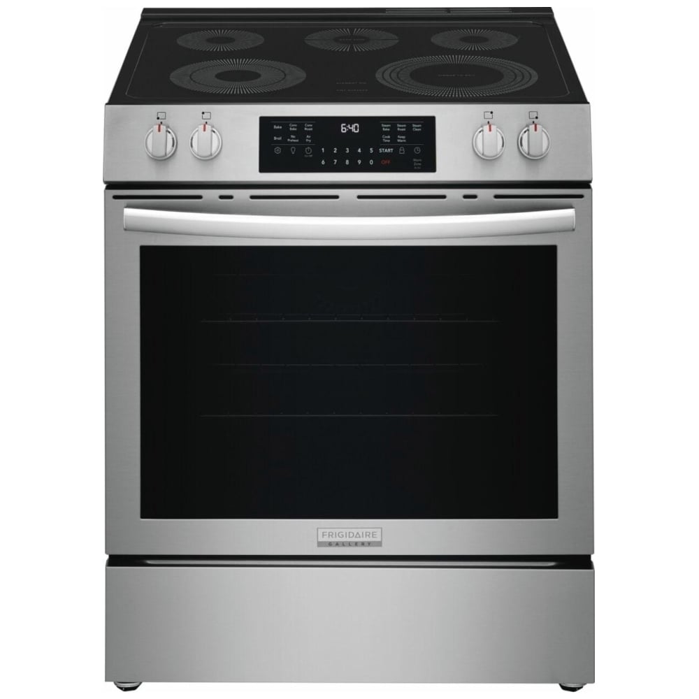 Frigidaire Gallery GCFE305CBF Electric Range, 5.3 cu. ft. Capacity, 30 inch Exterior Width, Convection, 5 Burners, Stainless Steel