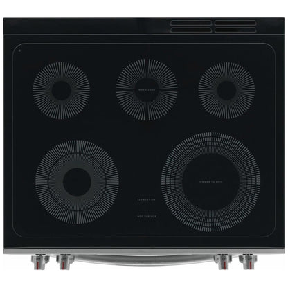 Frigidaire Gallery GCFE305CBF Electric Range, 5.3 cu. ft. Capacity, 30 inch Exterior Width, Convection, 5 Burners, Stainless Steel