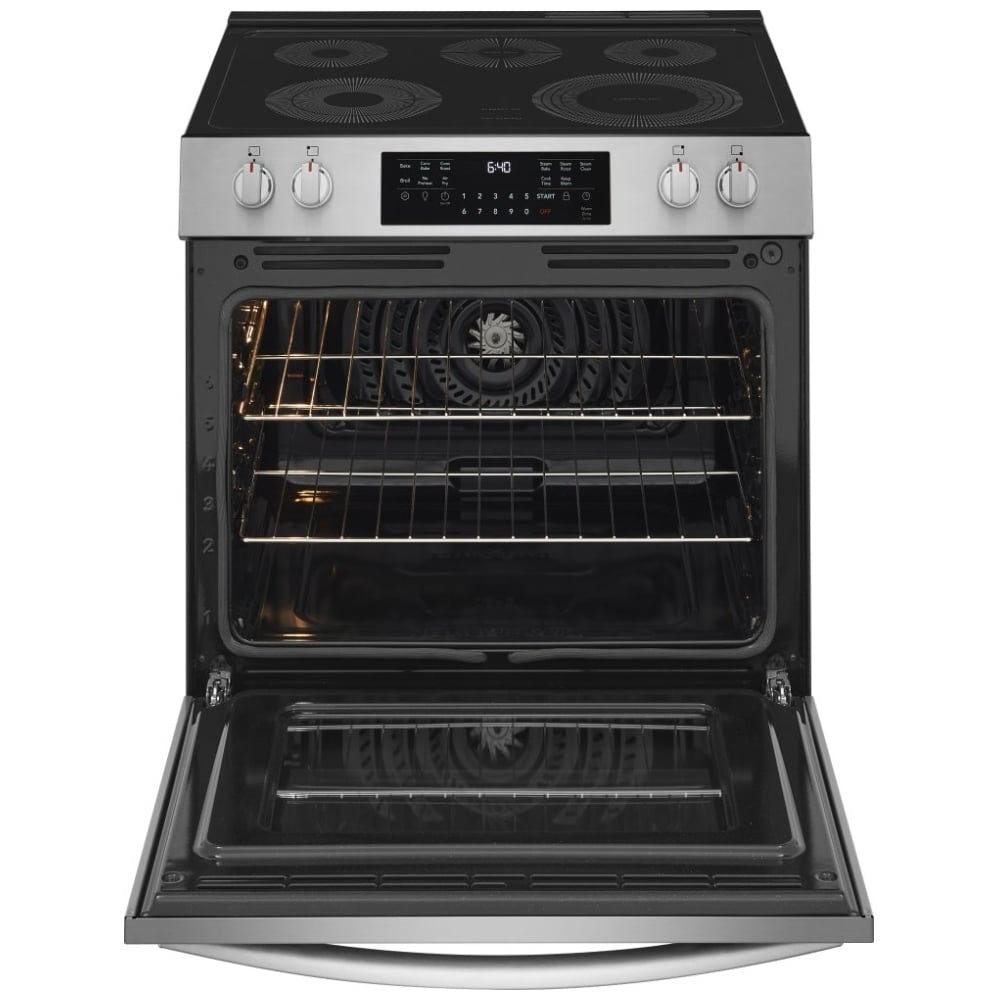 Frigidaire Gallery GCFE305CBF Electric Range, 5.3 cu. ft. Capacity, 30 inch Exterior Width, Convection, 5 Burners, Stainless Steel