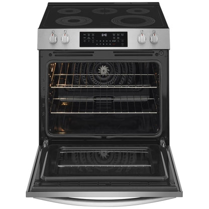 Frigidaire Gallery GCFE305CBF Electric Range, 5.3 cu. ft. Capacity, 30 inch Exterior Width, Convection, 5 Burners, Stainless Steel