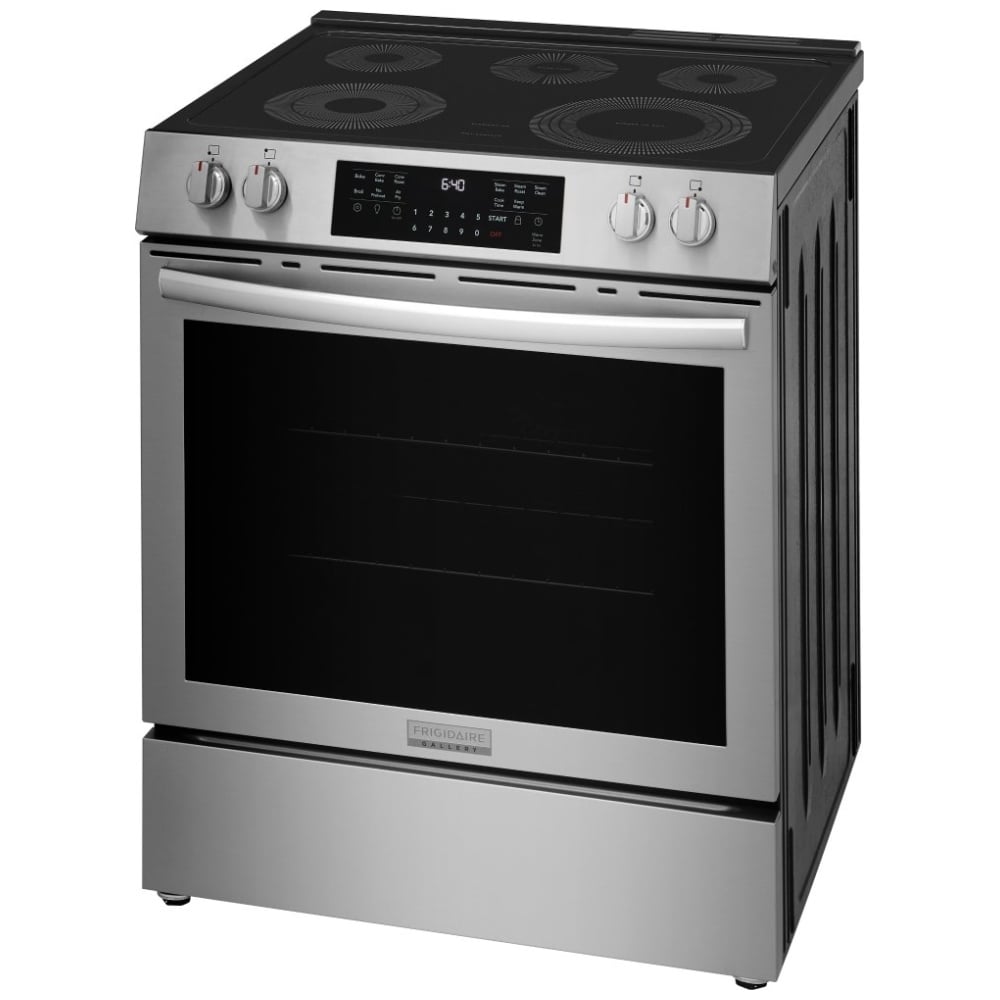 Frigidaire Gallery GCFE305CBF Electric Range, 5.3 cu. ft. Capacity, 30 inch Exterior Width, Convection, 5 Burners, Stainless Steel