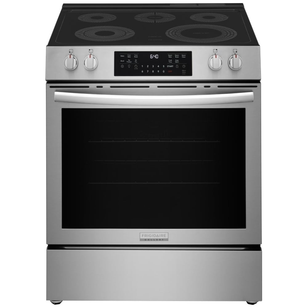 Frigidaire Gallery GCFE305CBF Electric Range, 5.3 cu. ft. Capacity, 30 inch Exterior Width, Convection, 5 Burners, Stainless Steel