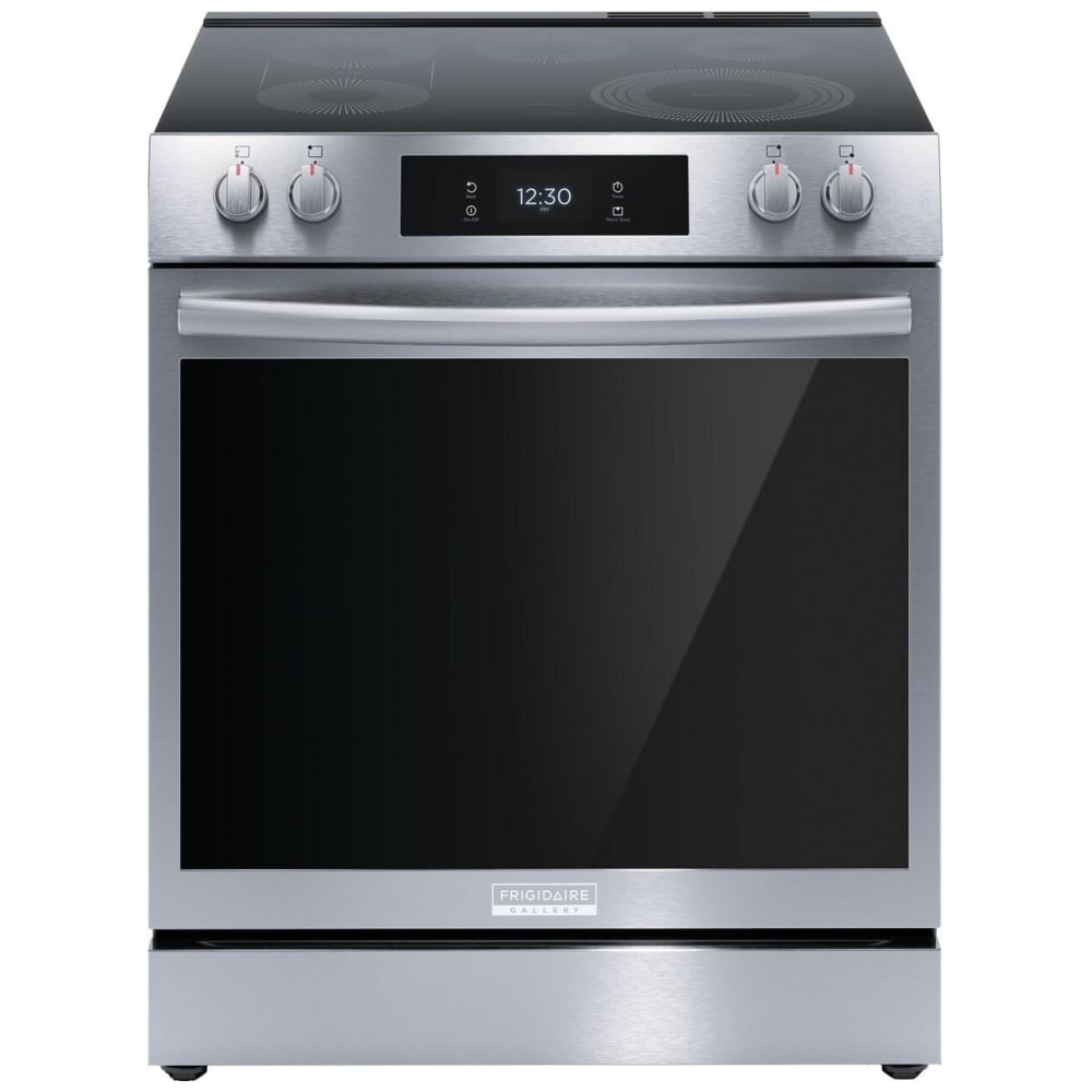 Frigidaire Gallery GCFE306CBF Electric Range, 6.2 cu. ft. Capacity, 30 inch Exterior Width, Convection, 5 Burners, Storage Drawer, Yes, Self Clean, 3,200 W Highest Element, Stainless Steel colour