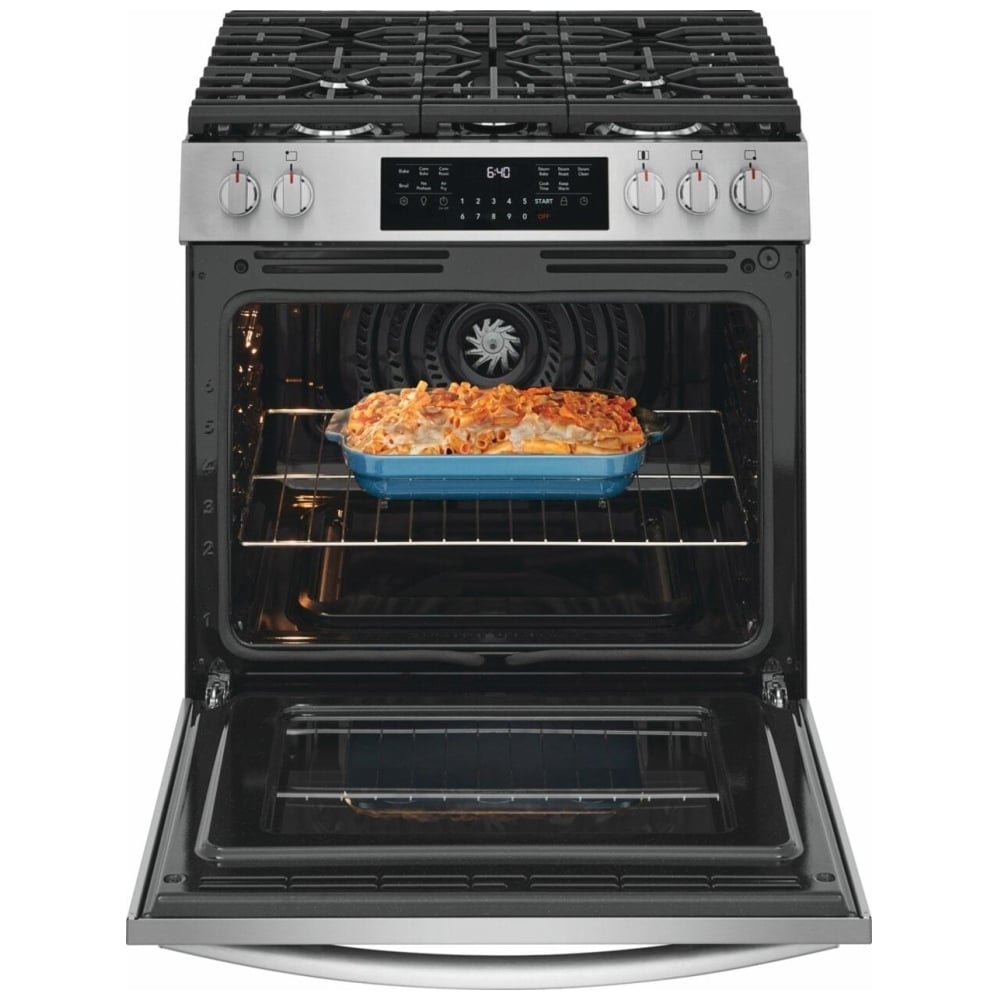 Frigidaire Gallery GCFG3059BF 30" Gas Range 6 Cu. Ft 5 Burner 18K BTU Stainless Steel