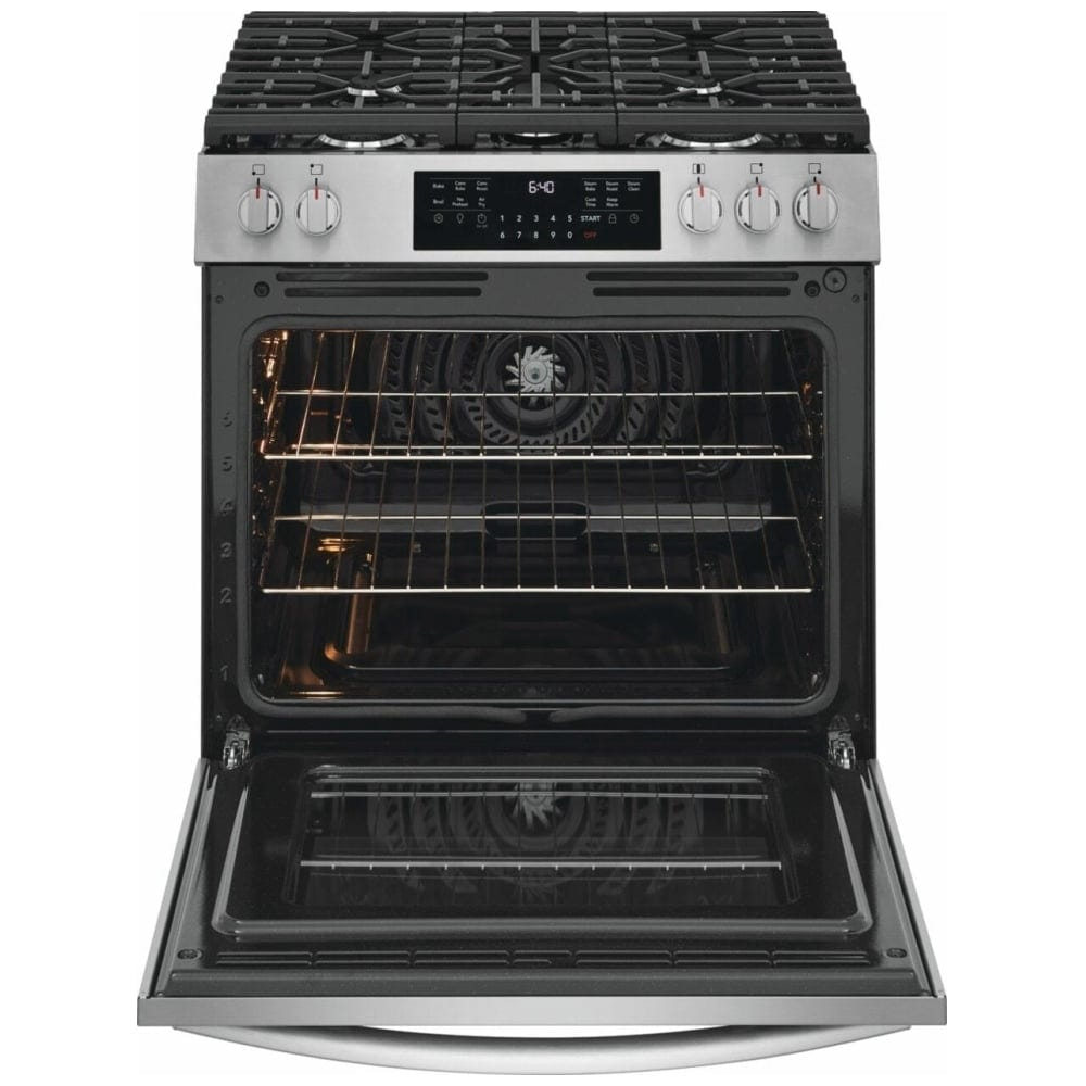 Frigidaire Gallery GCFG3059BF 30" Gas Range 6 Cu. Ft 5 Burner 18K BTU Stainless Steel