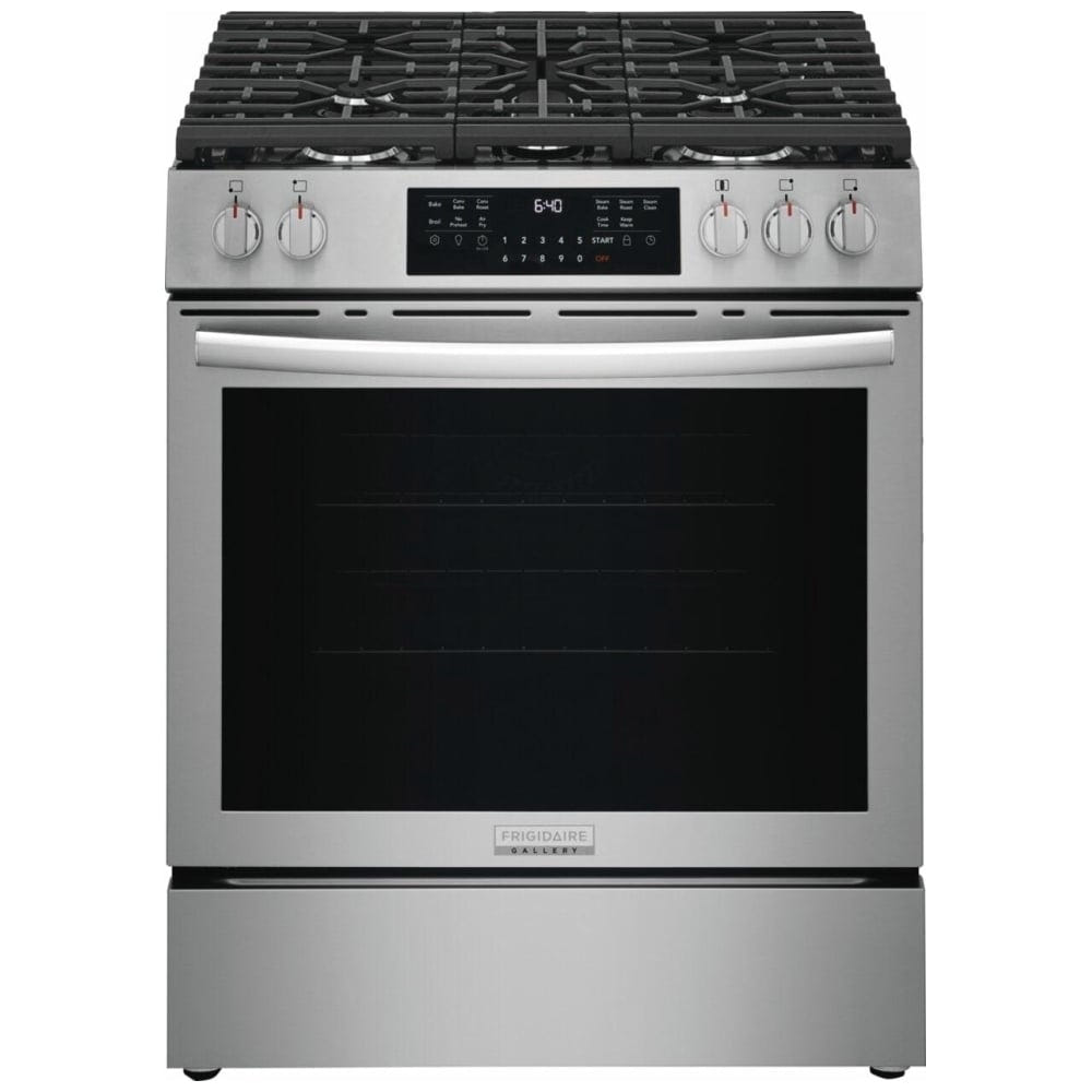 Frigidaire Gallery GCFG3059BF 30" Gas Range 6 Cu. Ft 5 Burner 18K BTU Stainless Steel