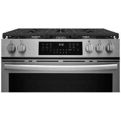 Frigidaire Gallery GCFG3059BF 30" Gas Range 6 Cu. Ft 5 Burner 18K BTU Stainless Steel