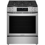 Frigidaire Gallery GCFG3059BF Gas Range, 6 cu. ft. Capacity, 30 inch Exterior Width, Manual Clean, Convection, 5 Burners, Storage Drawer, Air Fry, 18,000 BTU Highest Burner, Stainless Steel colour