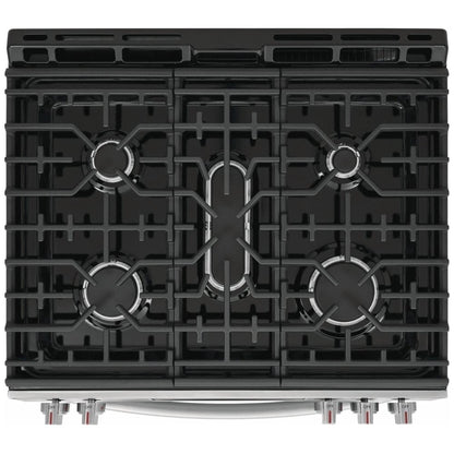 Frigidaire Gallery GCFG3070BF 30" Gas Range 6 Cu. Ft 18K BTU Pizza Bake