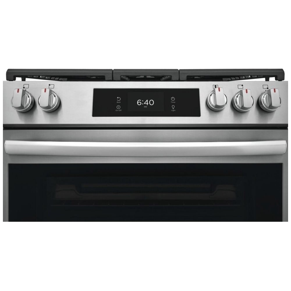 Frigidaire Gallery GCFG3070BF 30" Gas Range 6 Cu. Ft 18K BTU Pizza Bake